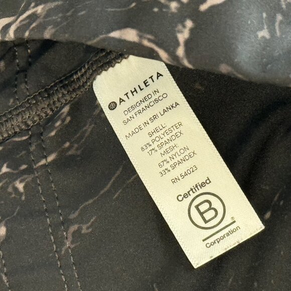 Athleta Black Marble Print Leggings M - Picture 5 of 14